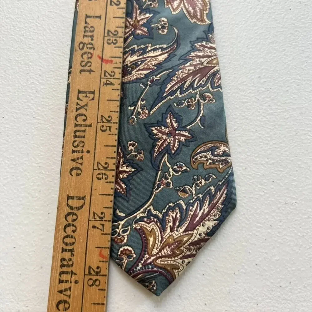 Christian Dior Monsieur Necktie Unisex Muted Multicolor Floral 100% Silk
